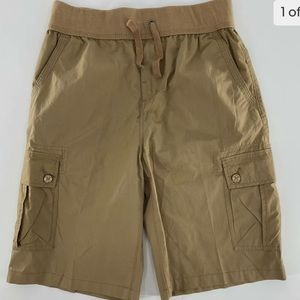 Lucky Brand boys 💯cotton khaki shorts cargo elastic drawstring waist size 5